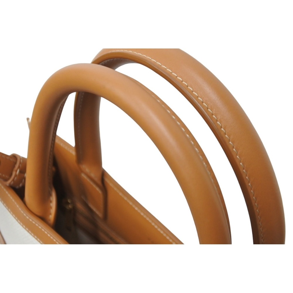 CELINE Vertical Cabas Tote Bag Natural Tan Brown - Picture 5 of 10